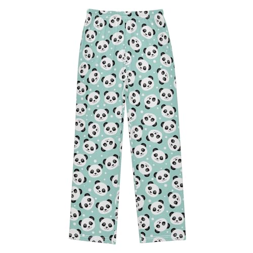 ZZXXB Panda Snow Boys Long Pants Soft Trousers Elastic Waist Kids Lounge Bottoms with Pockets S-XL