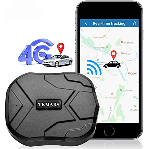 Tracker GPS Voiture 4G Étanche Aimant Antivol Multiples Alarmes Notifications SMS et APP Suivi en Temps Réel Traceur GPS pour Voiture, Moto, Camion, Camping Car TK905