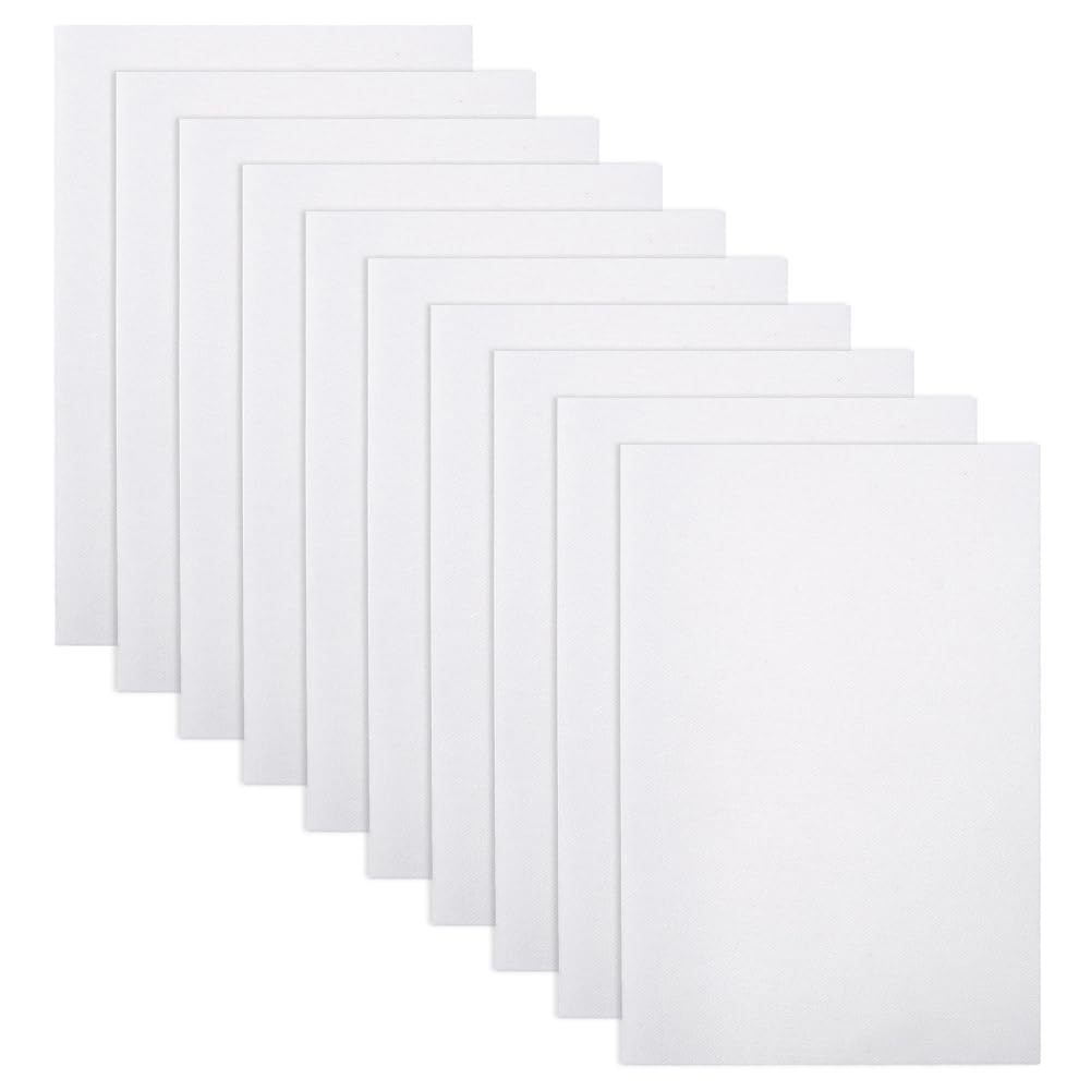 WEBEEDY 10 Pcs Thermo-Adhesive Leather Stiffener Sheets 0.8mm Thick Pre-Cut Leather Reinforcement Nonwoven Fabric for Shoe & Bag Shaping DIY Sewing