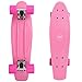 NPET Skateboards Complete, 22" Ultra Durable Deck, Max Load 200lb ABEC 7, Mini Cruiser Skateboard for Kids and Beginners - Pink