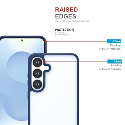 Image of Case for Samsung Galaxy S25, [Anti-Yellowing Technology] [Military Grade Drop Protection] Shockproof Slim Hybrid Phone Case for Samsung Galaxy S25 5G - Indigo Blue
