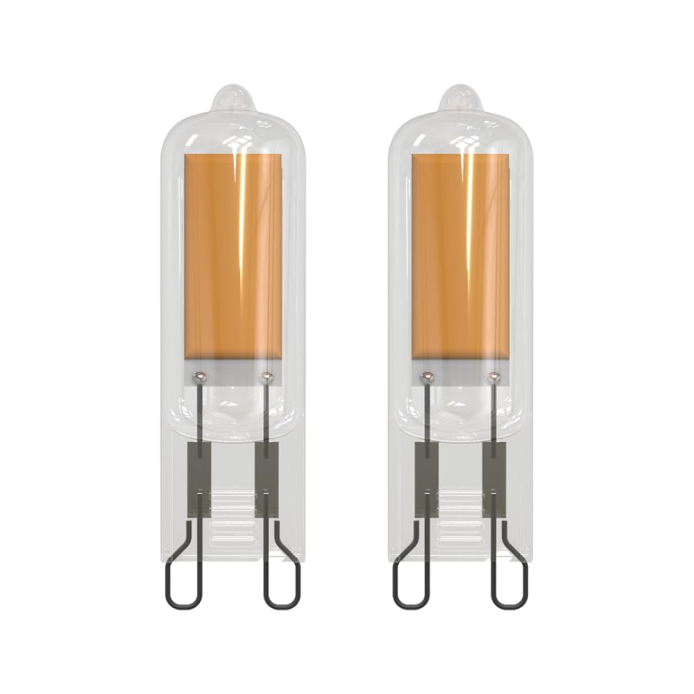 Xanlite Lot De 2 Ampoules RetroLED Culot G9 - Ampoule LED G9 Angle D'Éclairage 250° - Ampoule G9 LED 3,​7W - LED Blanche 400 Lumens - Ampoules LED Lumière Blanche Chaude - LED Ampoule - PACK2ALG9400
