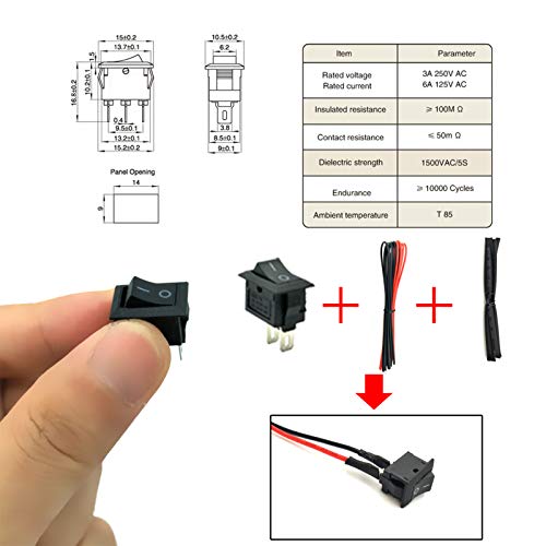 Eudax 6 Set Small Dc Motor Mini Electric Hobby Motors 1.5V-3V 24000Rpm With 2X1.5V Aa Battery Holder Case,Motor Bracket,Rocker Switch And 12Pcs 25Cm Electronic Wire For Diy Toys #TOP4