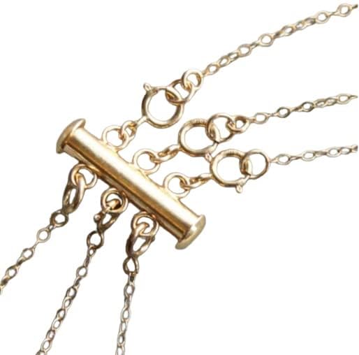 Layered necklace spacer clasp, gold, silver,Rose gold, no more tangle, no more mess. Layering magic!