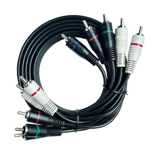 5 RCA Cables 6 feet Component Cable RCA Splitter Audio Video Cable YPbPr RGB AV Cable 1080i Male/Male for DVD STB TV Box HDTV - 1.8m