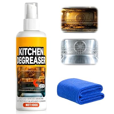 Nmoiat Kitchen Degreaser Spray, BBQ Grill Cleaner Spray, Heavy Duty Degreaser Spray For Outdoor Grill Oven Cleaner, Outdoor Use, Fast-Acting Grease Removal