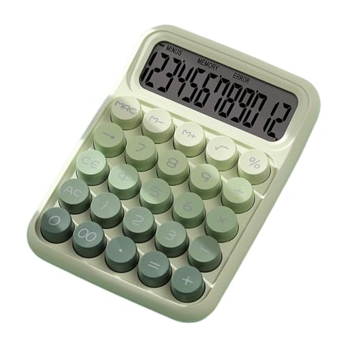 Calculadora linda y mecánica con teclas de alta sensibilidad y base de escritorio antideslizante