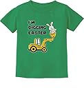 I'm Digging Easter Gift for Tractor Loving Boys Toddler/Infant Kids T-Shirt 6 Years Green