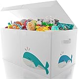 Beautiful Large Toy Box with Lid - Cute Gender Neutral Toy Storage Chest Fits All of Your Kids/Babys...