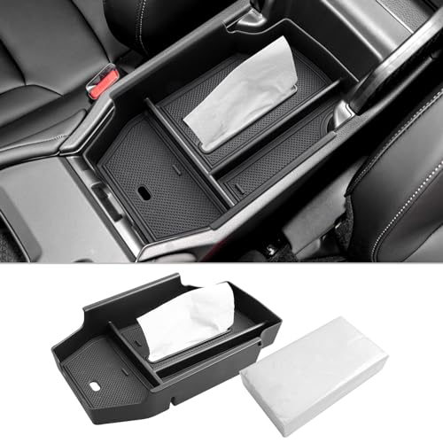 Image of CDEFG for 2023-2025 2026 Honda Accord Center Console Organizer with Tissue Dispenser Slot 2025 2026 Accord Hybrid Accessories Armrest Tray Storage Box(Included Tissue Pack)