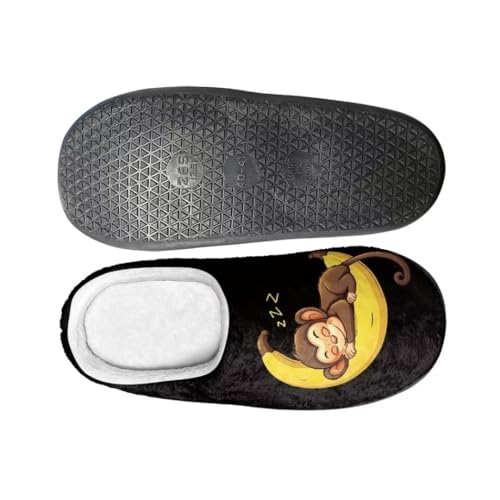 Jeiento Warm Fashion Slippers for Women Fuzzy House Shoes Lightweight Bedroom Slipper Anti-Skid Rubber Sole Closed Back Slipper3