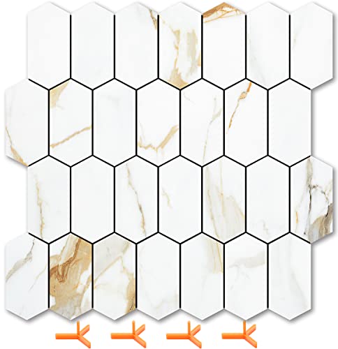 Vamos Tile Long Hexagon Peel and Stick Backsplash Tile -