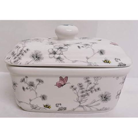 Secret Garden Hand Decorated Butter Dish Cover