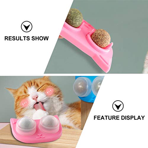 Balacoo 2 peças bola de menta que lambem gatos, bola de menta pura e natural, bolas de erva de gato,