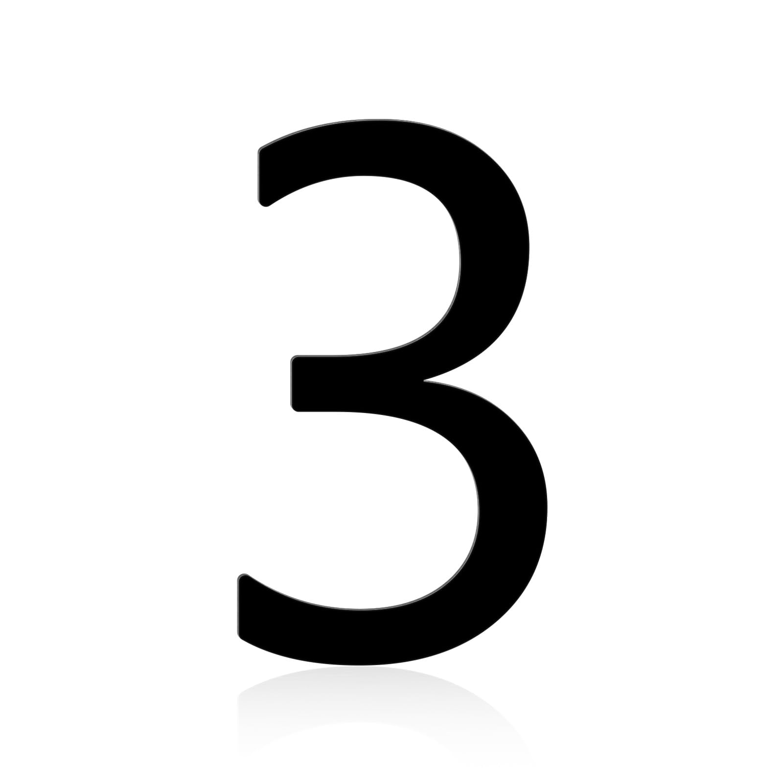 4 Inch Metal Letters, Black Stainless Steel House Address Mailbox Numbers, Perfect for Home Address Plaques, Door Signs, Office Labels, Custom DIY Crafts Homemade Projects, and Modern Decor(Number 3)