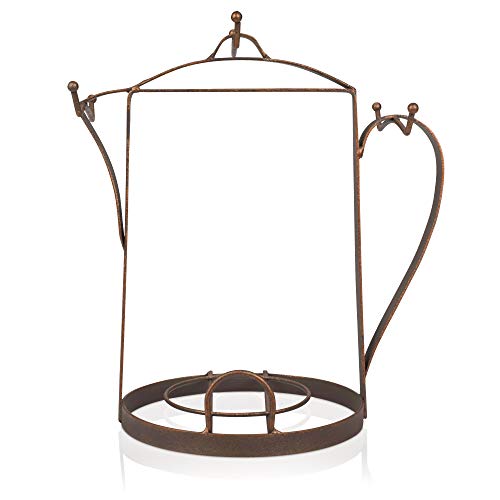 Demitasse Cup and Plate Holder Countertop Stand for Espresso and Tea Sets (Pitcher (6 cups & Plates), Vintage)