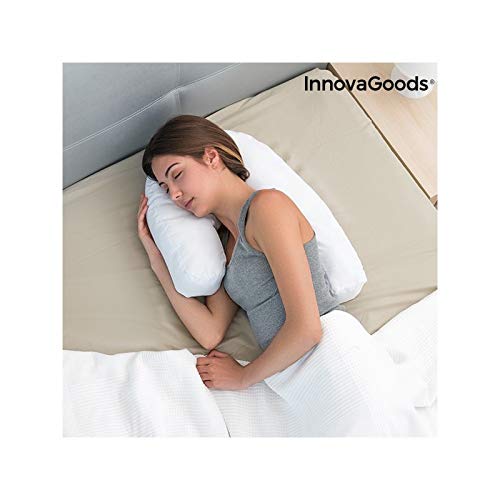 InnovaGoods Almohada Ergonómica de Postura Lateral U, Blanco, 39 x 57 x 14 cm