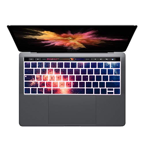 Dogxiong Touch Bar US Layout Galaxy Star Night Pattern Texture Silicone Keyboard Cover Case Skin for MacBook / MacBook Pro 13" 15" Touch Bar [2016 Release Later] A1706 A1708 A1706