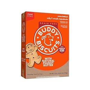 Buddy Biscuits 14 oz Box of Grain-Free Crunchy Dog Treats Made with Natural Peanut Butter Buddy Biscuits 14 oz Box of Grain Free Crunchy Dog Treats Made with Natural Peanut Butter