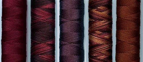 Sue Spargo Eleganza #5 Perle, Five 40yd Spools of Polished Cotton Thread for Embroidery Bundle (G - Muddy Boots)