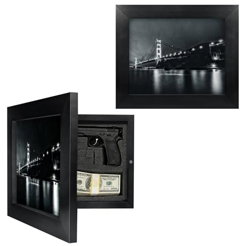 Hidden Gun Storage - Concealment Gun Safes for Pistols Black