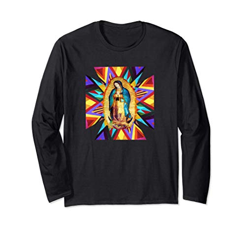Nuestra Señora de Guadaluple Cruz Colores Manga Larga