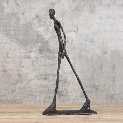 Siunwdiy Giacometti Esculturaen Bronce,Figura Abstracta para Amantes del Arte, Decoración Única para Hogar Moderno,Marrón,30CM