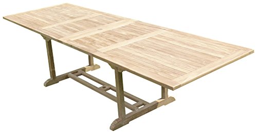 KIRANG Table Rectangle 200-300x100x75 cm Teck Premium