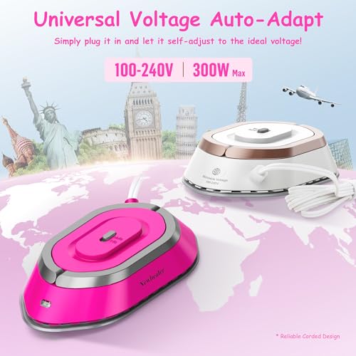 Image of Newbealer Travel Iron Set, 100-240V Mini Dry Iron for Clothes (No Steam)