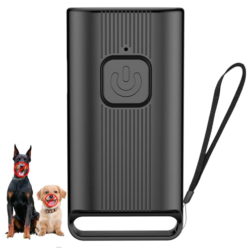 Mini Ultrasonic Dog Bark Deterrent Device - Stop Dog Barking Device for Own or Neighbor's Dog, Rechargeable Anti Barking Dog Trainer Portable Stop Barking Pet Training Tool