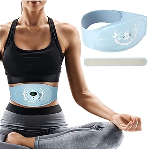 Hiviss EMS Trainingsgerät, EMS Bauchmuskeltrainer, wiederaufladbare USB-tragbare elektrische ABS Stimulatoren mit 6 Modi und 15 Intensitäten, Passt 62-124 Taille Cover