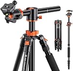 K&F Concept Camera Tripod Monopod 67" Overhead DSLR Aluminum Lightweight Tripod with Horizontal Arm Transverse Center Column 360 Degree Ball Head TM2515T1 for Canon Nikon Sony Cameras Up to 22 Pounds