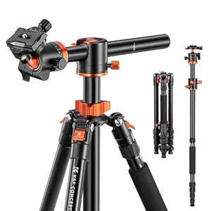 K&F Concept TM2515T1 Professional 67 inch Camera Tripod Horizontal Aluminium Tripods Portable Monopod with 360 Degree Ball Head Quick Release Plate for Canon Nikon Sony DSLR Cameras