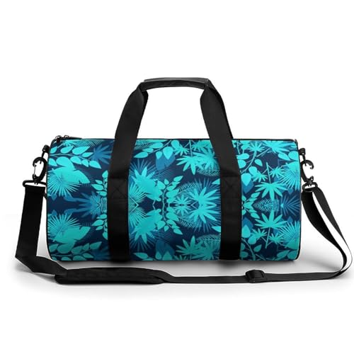 Hawaiian Palm Leaves Gym Bag Waterproof Sports Bags Lightweight Duffle Bag For Travel Sports Fitness Workout