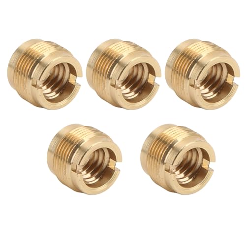 5 adaptadores de tornillo roscado hembra de 3/8 pulgadas a macho de 5/8 pulgadas para adaptadores de tornillo de tuerca, soporte de clip de micrófono, adaptadores de tuerca para soporte de micrófono