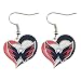 Washington Capitals Swirl Heart Earring NHL Dangle Logo Charm Gift