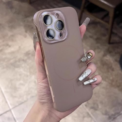 Étui iPhone 14 Pro Max marron en cuir litchi pour vos déplacements urbains et réunions d'affaires