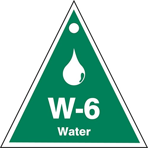 Étiquette W-6 Water Accuform TDK906VPM lot de 5 repères carrés verts