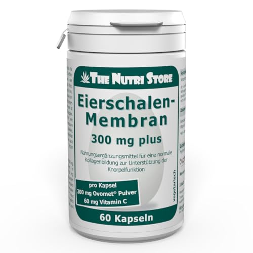 Eierschalenmembran 300 mg plus Kapseln 60 Stk. - Nahrungsergänzungsmittel für eine normale Kollagenbildung zur Unterstützung der Knorpelfunktion