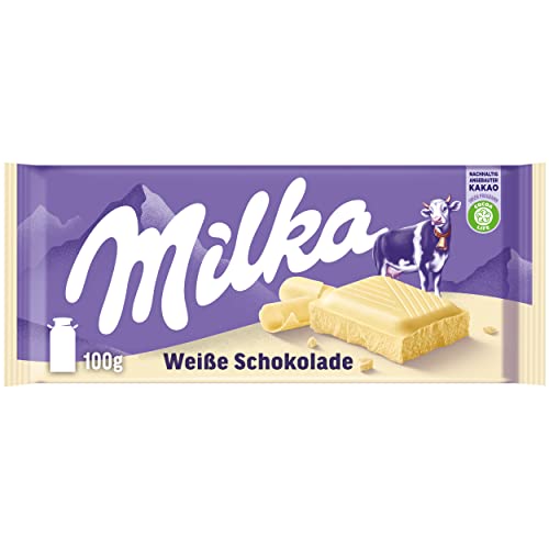 Milka Tableta de Chocolate Blanco de los Alpes 100g