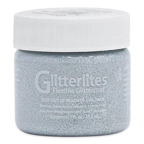 Angelus Glitterlites Flexible Acrylic Paint - Holographic Star, 1 fl oz - Will Not Flake or Rub Off