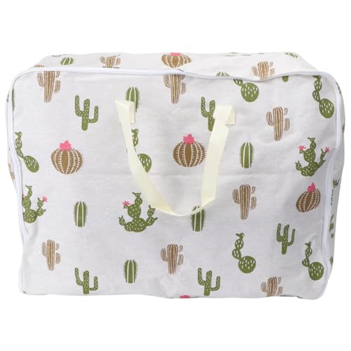 Bolsa de almacenamiento de lona grande y plegable para colchas y ropa 2