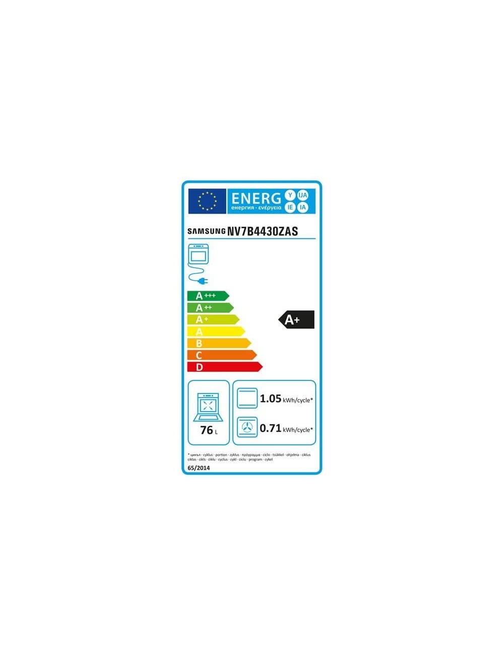 Four Intégrable 76l 60 Cm A Pyrolyse Inox - NV7B4430ZAS