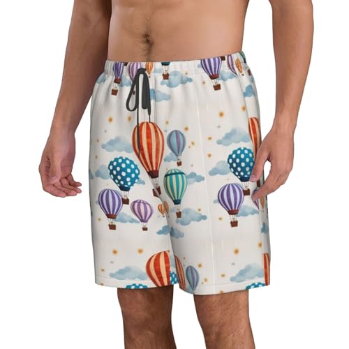 Hot Air Balloon Print Stylish Beach Shorts Swim Trunks Lightweight Breathable Summer Outdoor Activities2