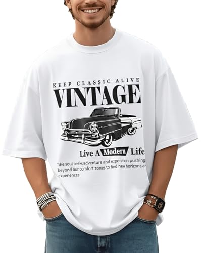 Image of AUSK Men's Half Sleeve Regular Tshirt, Graphic Print Round Neck Tshirt