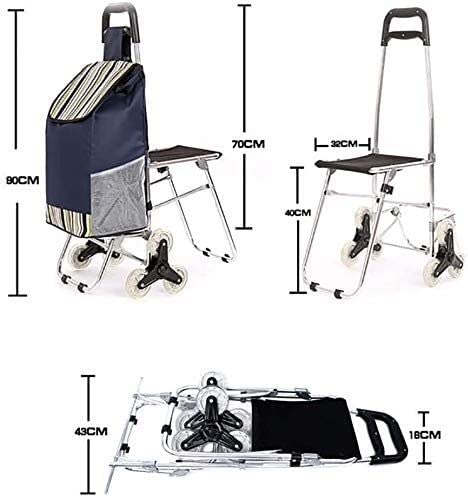 Carretilla ligera plegable con bolsa y asiento miniatura 2