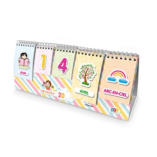 Mon Premier Calendrier | Calendrier enfant Educatif Amusant et Intemporel | Education Préscolaire | Calendrier de Table avec Illustrations aux Multiples Combinaisons