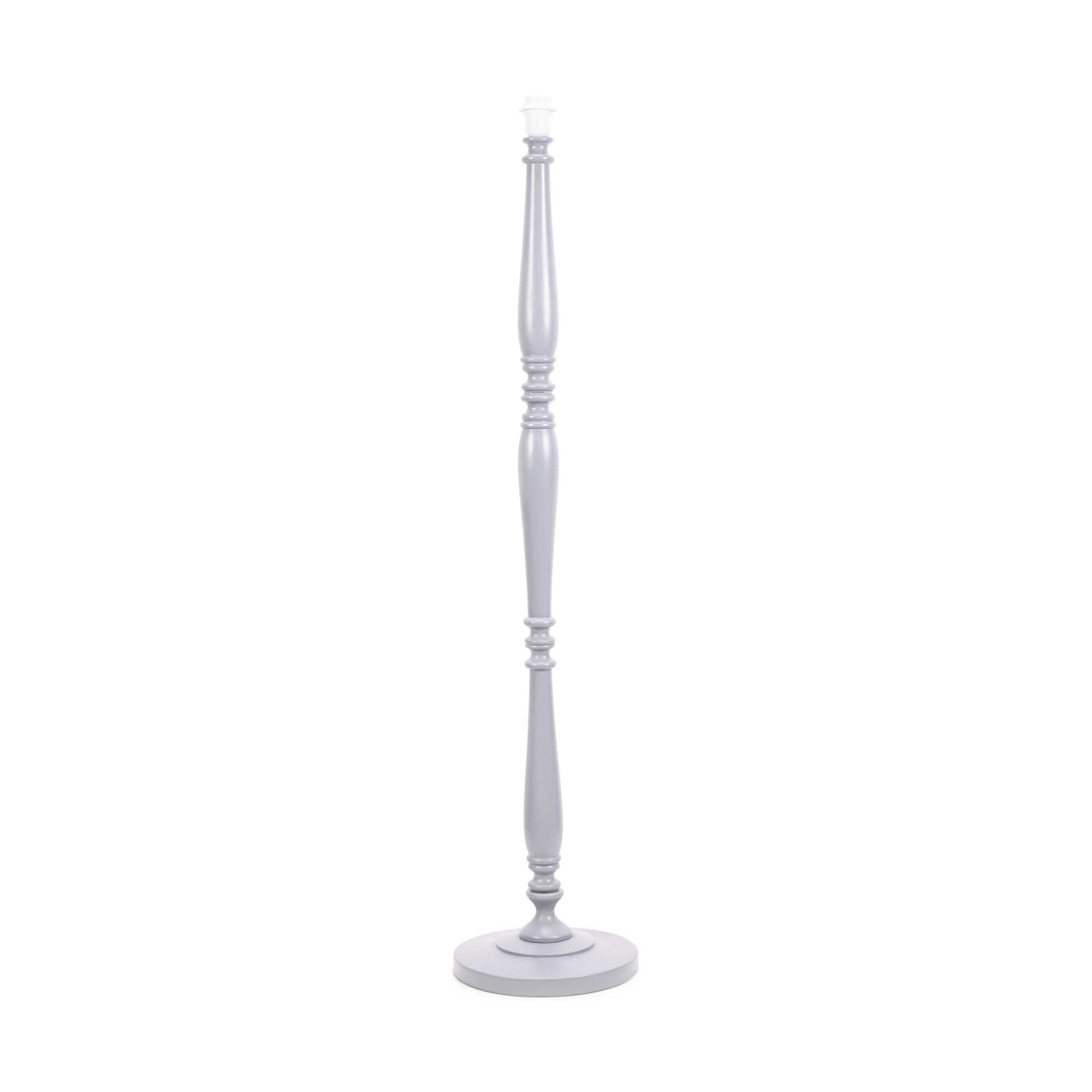 ValueLights | Traditional Grey Wood Candlestick Floor Lamp Base for Living Room | Floor Lamps, Home Décor & Improvement Essential