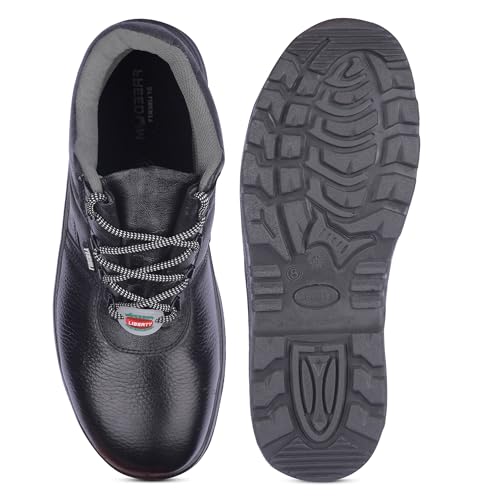 Image of Liberty Freedom SurakshaAC Men's High Ankle Safety Shoes: Daily Comfort and Long-Lasting Durability Safety Shoes for Men | Industrial Safety Shoes for Men | Safety Shoes for Men Stylish