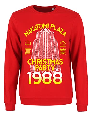 Grindstore Women's Nakatomi Plaza Christmas Jumper Sweater Red